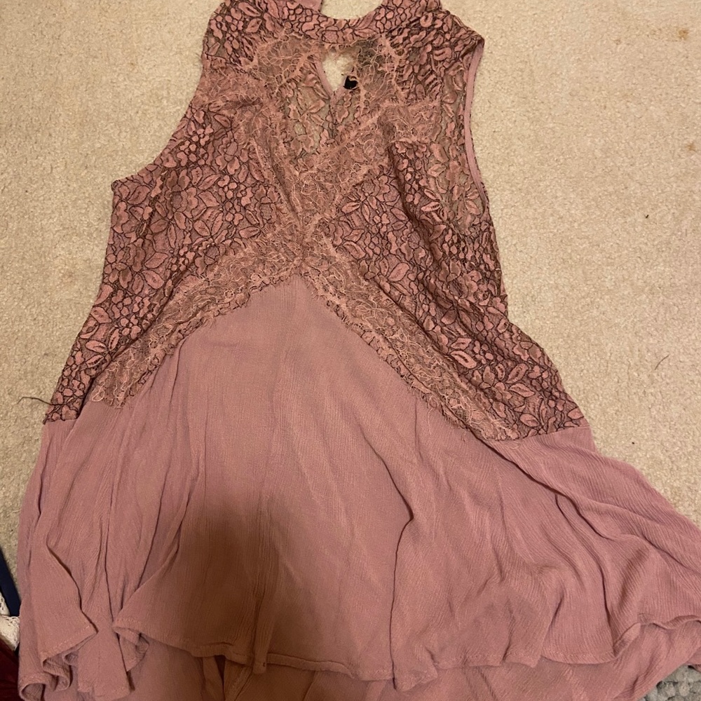 Pink lace dress